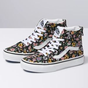Girls VANS high-top floral sneakers